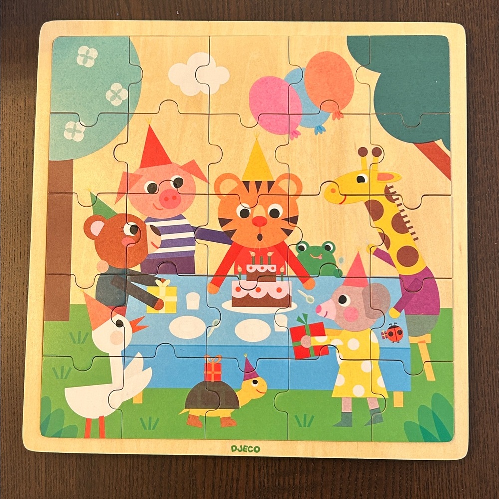 Djeco Colorful Animal Party Puzzle